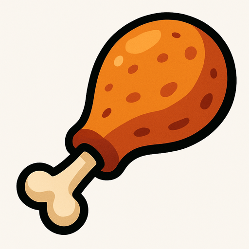 Pavo pierna.
In-Game asset.  2d.  High contrast.  No shadows