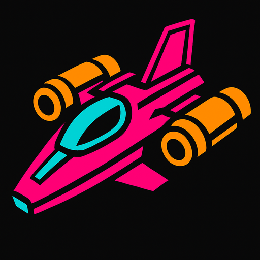 Cosmosship.
In-Game asset.  2d.  High contrast.  No shadows
