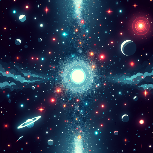 Background of space.
Single Game Texture. In-Game asset. 2d. Blank background. High contrast. No shadows.