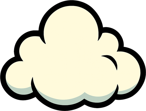 cloud.
In-Game asset.  2d.  High contrast.  No shadows