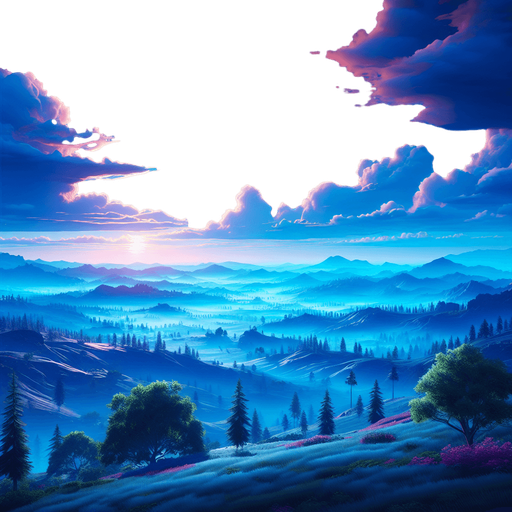 A beautiful blue sky background. 
Single Game Texture. In-Game asset. 2d. Blank background. High contrast. No shadows.