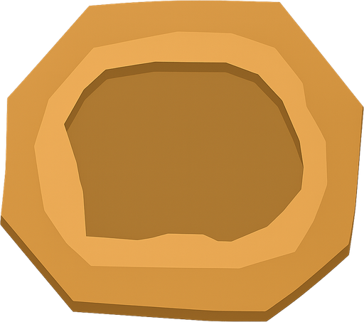 Polygon. No background. Transparent background. Blank background. No shadows. 2d. In-Game asset. flat