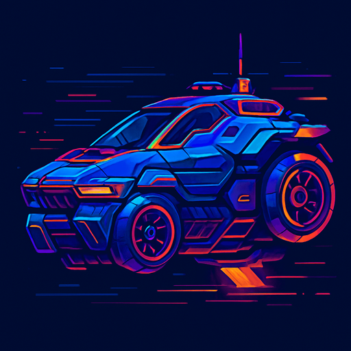Police cyber flying Ship assets without 'police' text, Cyberpunk, Abstract, Futuer, HD colors, Different colors. Horizontal. seen from a side.
In-Game asset.  2d.  High contrast.  No shadows