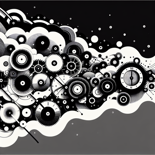 Simple Awesome background for clock chain reaction game. Vector high contrast.