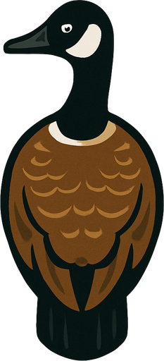 A normal Canada goose. Nothing special..
In-Game asset.  2d.  High contrast.  No shadows. Top down view