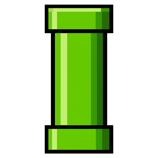 tubo de flappy bird.
In-Game asset.  2d.  High contrast.  No shadows