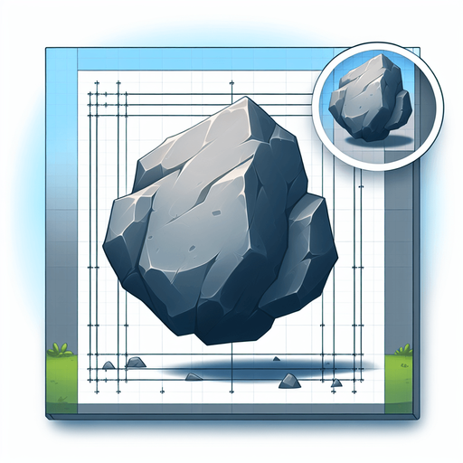 rock.
Single Game Texture.  In-Game asset.  2d.  Blank background.  High contrast.  No shadows