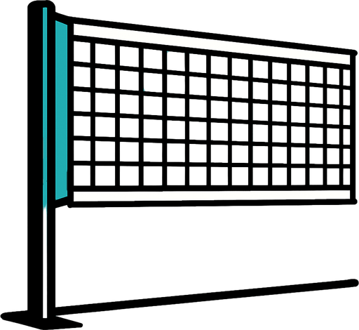 volley ball net.
In-Game asset.  2d.  High contrast.  No shadows