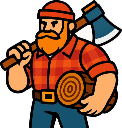 Oduncu.
In-Game asset.  2d.  High contrast.  No shadows