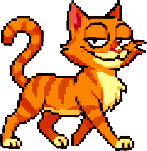 puedes cambiar la posicion de las patas, es decir las que estan atras pasan adelante y viceversa, como si hubiese dado un paso, con el mismo estilo pixel art de la foto original y fondo azul