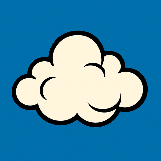 una nube.
In-Game asset.  2d.  High contrast.  No shadows