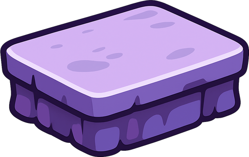 soft purple platform.
In-Game asset.  2d.  High contrast.  No shadows. Hd