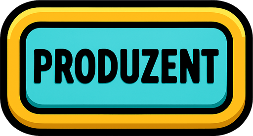 PRODUZENT BUTTON.
In-Game asset.  2d.  High contrast.  No shadows