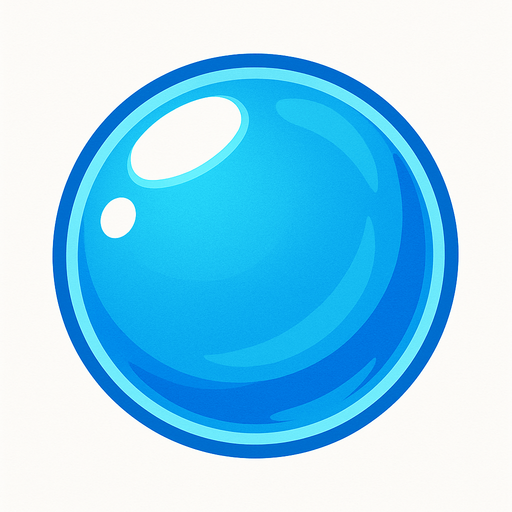 Bubble.
Single Game Texture.  In-Game asset.  2d.  Blank background.  High contrast.  No shadows