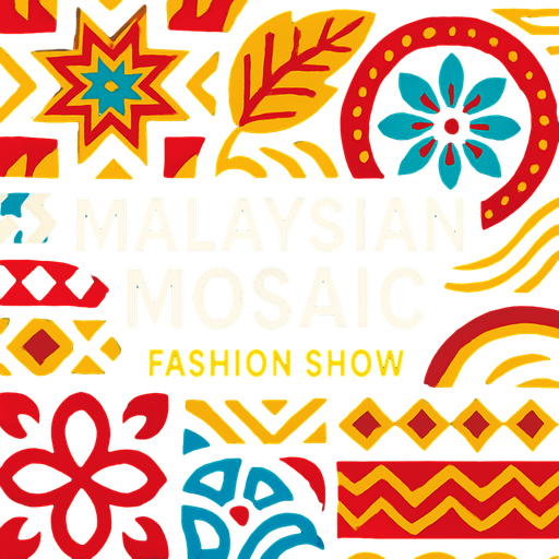 Design the background of Malaysian Mosaic like fashion show.
High contrast.  No shadows