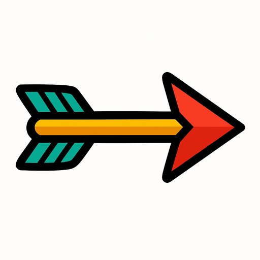 Flecha.
In-Game asset.  2d.  High contrast.  No shadows