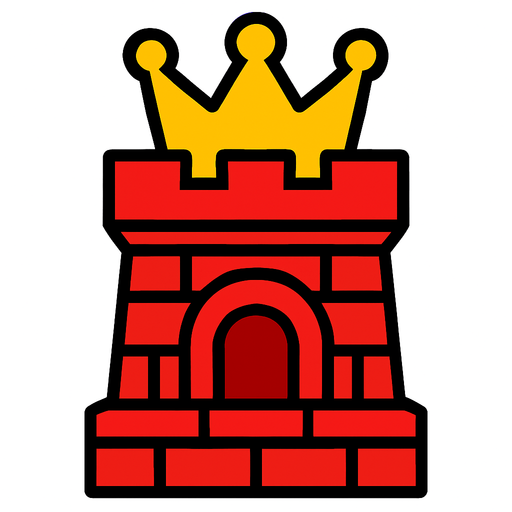 King tower red.
In-Game asset.  2d.  High contrast.  No shadows