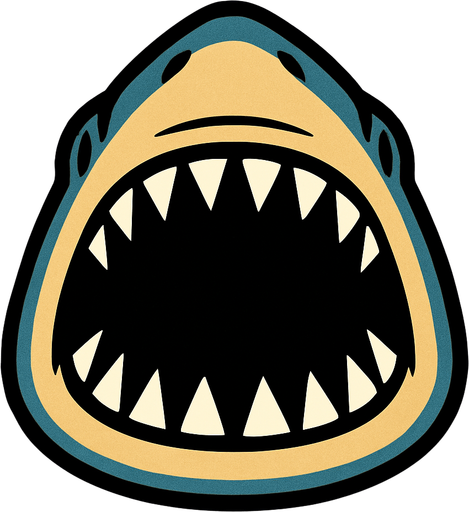 shark teeth.
In-Game asset.  2d.  High contrast.  No shadows