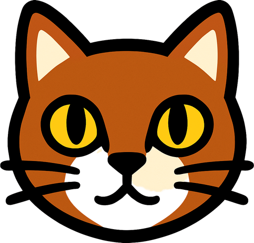 Face of a cat.
In-Game asset.  2d.  High contrast.  No shadows