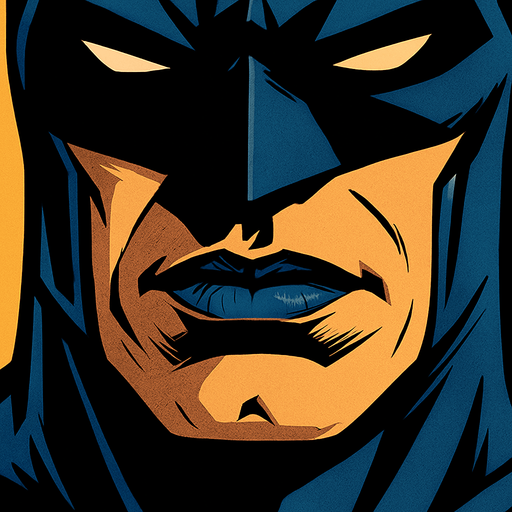 Batmans lips up close. thin, powerful, masculine lips.
In-Game asset.  2d.  High contrast.  No shadows
