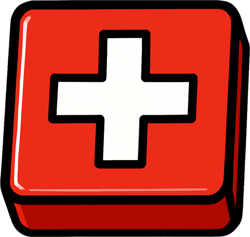 Health box top view.
In-Game asset.  2d.  High contrast.  No shadows