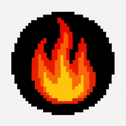 30x30 fire circular.
In-Game asset.  2d.  High contrast.  No shadows