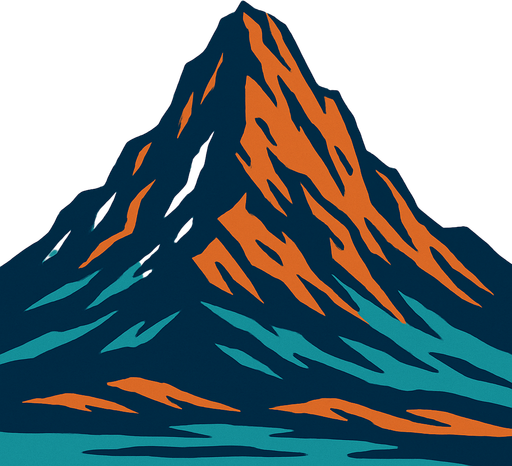 karşıdan gözüken bir dağ.
In-Game asset.  2d.  High contrast.  No shadows