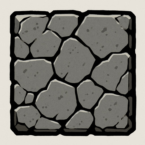 stone square.
In-Game asset.  2d.  High contrast.  No shadows