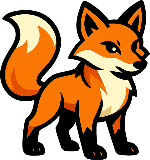 Fox.
In-Game asset.  2d.  High contrast.  No shadows