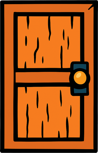 Puerta.
In-Game asset.  2d.  High contrast.  No shadows
