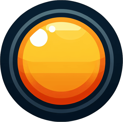 Simple flat icon, 200x200pixels, one bright color circle with border. No shadows, top down view, transparent background.
Single Game Texture. In-Game asset. 2d. Blank background. High contrast. No shadows.
