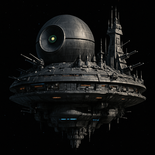 Uzay savaş istasyonu - Gerçekçi.
In-Game asset.  High contrast.  No shadows