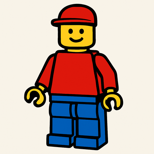 Make a Lego person.
In-Game asset.  2d.  High contrast.  No shadows