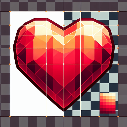 heart.
Single Game Texture. In-Game asset. 2d. Blank background. High contrast. No shadows.