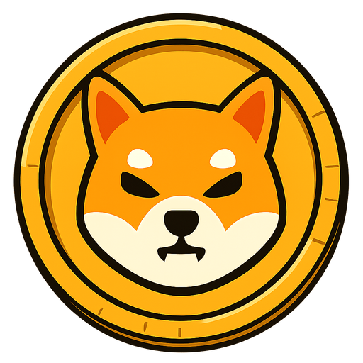 shiba inu coin.
In-Game asset.  2d.  High contrast.  No shadows
