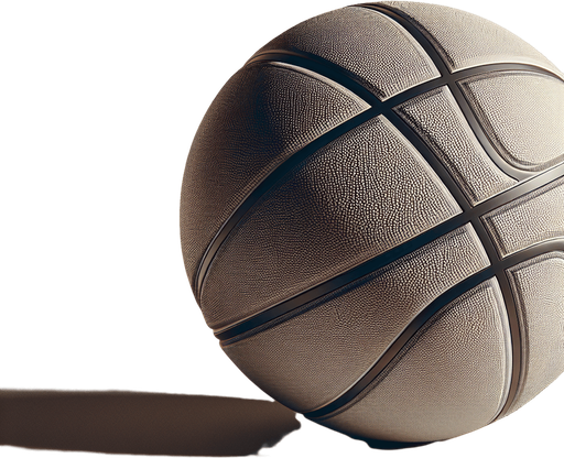 Basketball.
Single Game Texture. In-Game asset. 2d. Blank background. High contrast. No shadows.