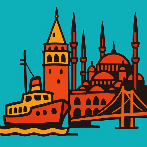 istanbul.
In-Game asset.  2d.  High contrast.  No shadows no text