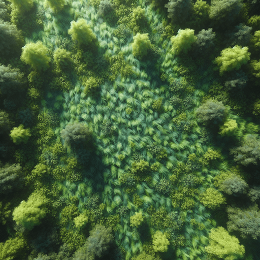 grass top view.