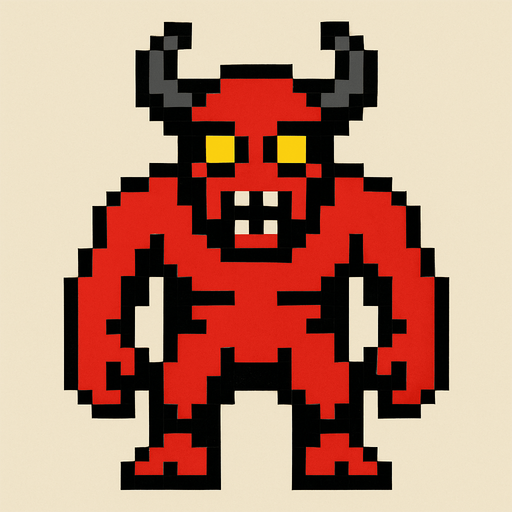 Enemy pixel style.
In-Game asset.  2d.  High contrast.  No shadows
