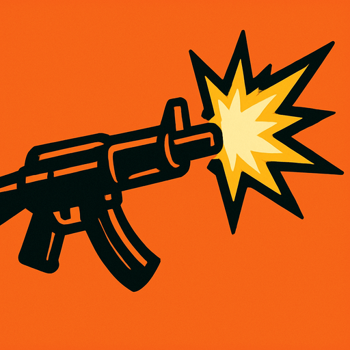 Gunfire.
In-Game asset.  2d.  High contrast.  No shadows