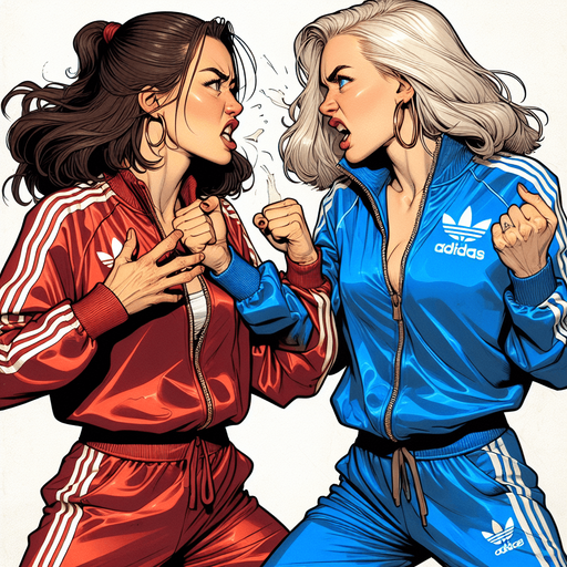 Душат друг друга за шею. Beautiful angry girls female lady. Ужас и боль. Спортивные кофты с контрастными вставками. Захват за шею . Две девушки брюнетка против блондинки. Одетые в блестящие сатиновые спортивные костюмы красный против голубого. Боль страх отчаяние в глазах. Дерутся кулаками и ногами, Cartoon oldschool comics. Grabs Collarfight collarshake collargrappled in tracksuit satin track jacket. Girls blonde vs brunette. Cartoon comics oldshcool retro. Red satin tracksuit adidas track jacket asian brunette young women. Blue satin tracksuit kappa track jacket blone scandinavian young women beauty. Grabs collar each other. Beautiful girls. Fight kick hit strike to head. Хитпоинты урон. Наносят удары урон, драка. Душат друг друга за шею. Beautiful angry girls female lady.    . Cartoon oldschool comics. Grabs Collarfight collarshake collargrappled in tracksuit satin track jacket. Girls blonde vs brunette. Cartoon comics oldshcool retro. Red satin tracksuit adidas track jacket asian brunette young women. Blue satin tracksuit kappa track jacket blone scandinavian young women beauty. Grabs collar each other. Beautiful girls. Beautiful girls female lady. Cartoon oldschool comics. Grabs Collarfight collarshake collargrappled in tracksuit satin track jacket. Girls blonde vs brunette. Cartoon comics oldshcool retro. Red satin tracksuit adidas track jacket asian brunette young women. Cartoon comics oldshcool retro. Red satin tracksuit adidas track jacket asian brunette young women. Blue satin tracksuit kappa track jacket blone scandinavian young women beauty. Grabs collar each other. Beautiful girls. Beautiful girls female lady. Захват за шею . Cartoon oldschool comics. Grabs Collarfight collarshake collargrappled in tracksuit satin track jacket. Girls blonde vs brunette. Cartoon comics oldshcool retro. Red satin tracksuit adidas track jacket asian brunette young women. Blue satin tracksuit kappa track jacket blone scandinavian young women beauty. Grabs collar each other.
Single Game Texture. In-Game asset. 2d. Blank background. High contrast. No shadows.