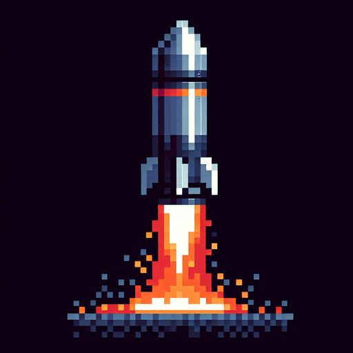 8-bit. 2d. fire from a thruster. vertical position. no background. in game asset..
Single Game Texture. In-Game asset. 2d. Blank background. High contrast. No shadows.