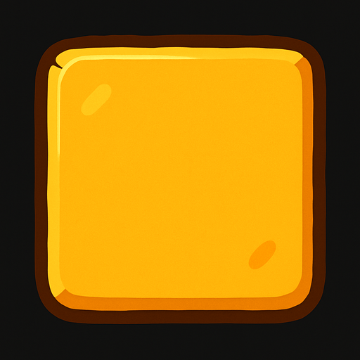 cuadrado.
In-Game asset.  2d.  High contrast.  No shadows
