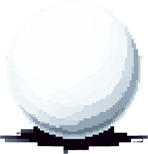 pixel art of a white orb.
Single Game Texture. In-Game asset. 2d. Blank background. High contrast. No shadows.