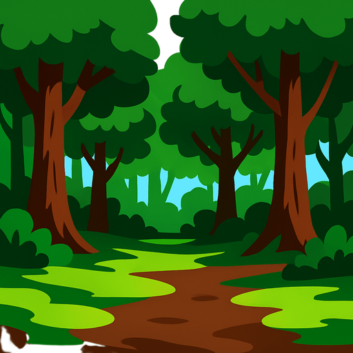 A forest background.
In-Game asset.  High contrast.  No shadows