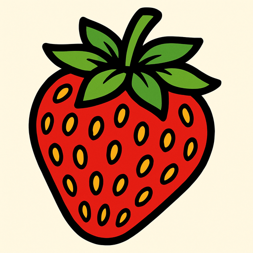 Fraise.
In-Game asset.  2d.  High contrast.  No shadows