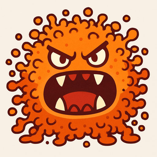 Cute swarm monster with fury eyes and large mouth.
In-Game asset.  2d.  High contrast.  No shadows