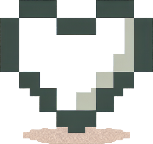 Red minecraft heart.
Single Game Texture. In-Game asset. 2d. Blank background. High contrast. No shadows.