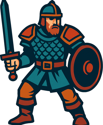 Savaşçı.
In-Game asset.  2d.  High contrast.  No shadows