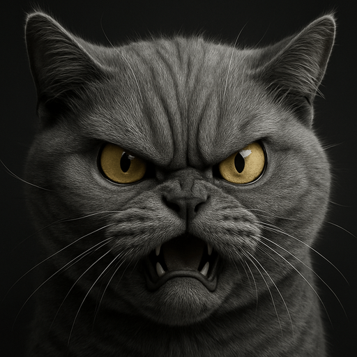 exagerate expression.
gray fur